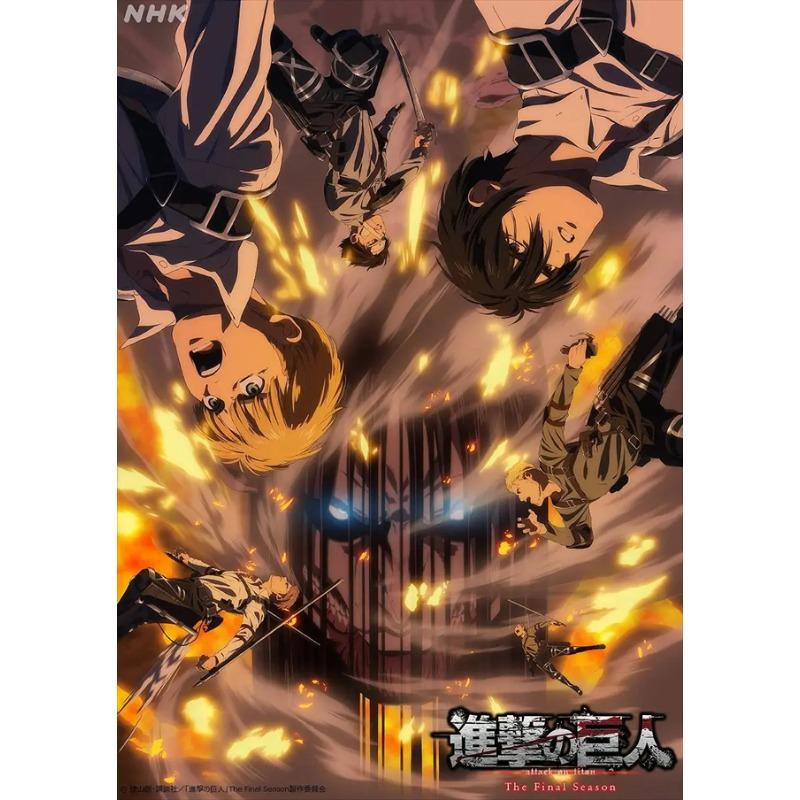 Anime Attack on Titan Final Season Poster Ästhetisches Manga Leinwandgemälde für Zuhause Kinderzimmer Wandkunst Wandbild Dekor