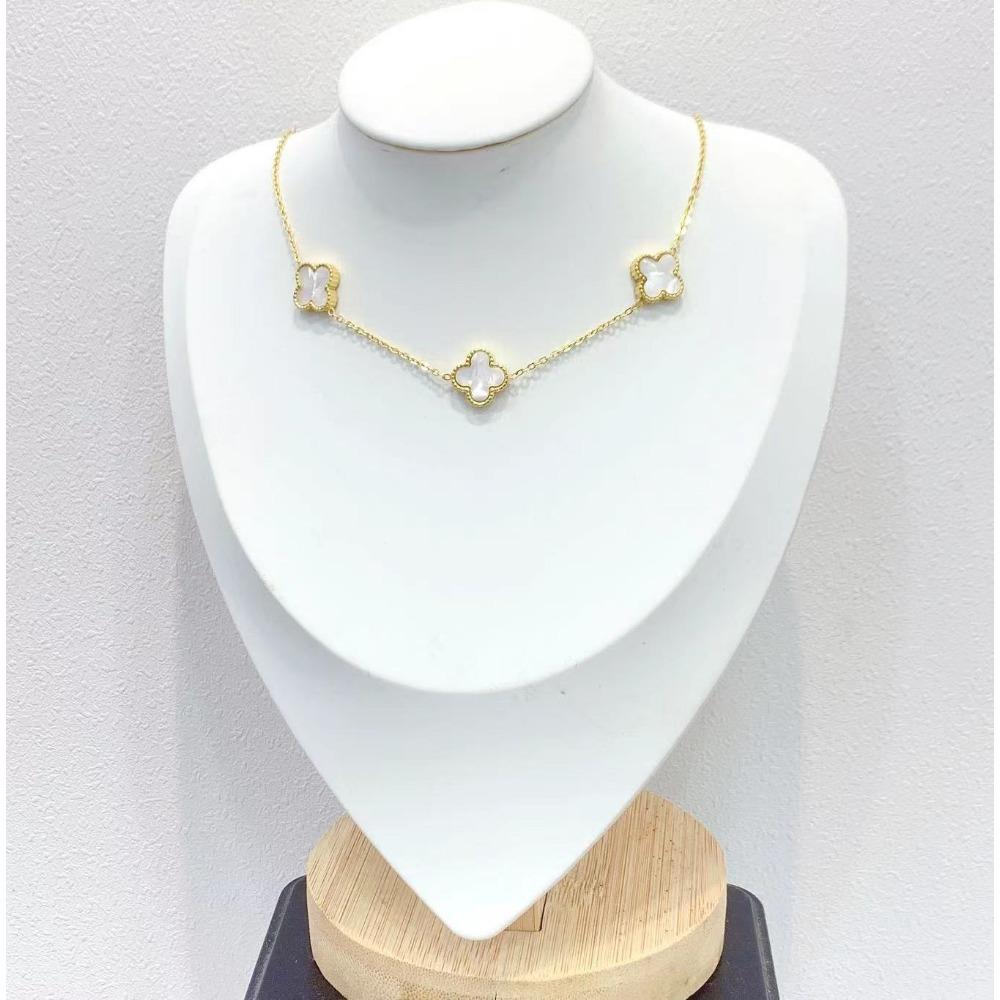 Four-leaf Clover Double-sided Necklace Female Collarbone Chain Jewelry Net Red Fashion Necklace