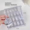 20-Grid Clear Acrylic Nail Art Organizer Rhinestones Pearls Charms