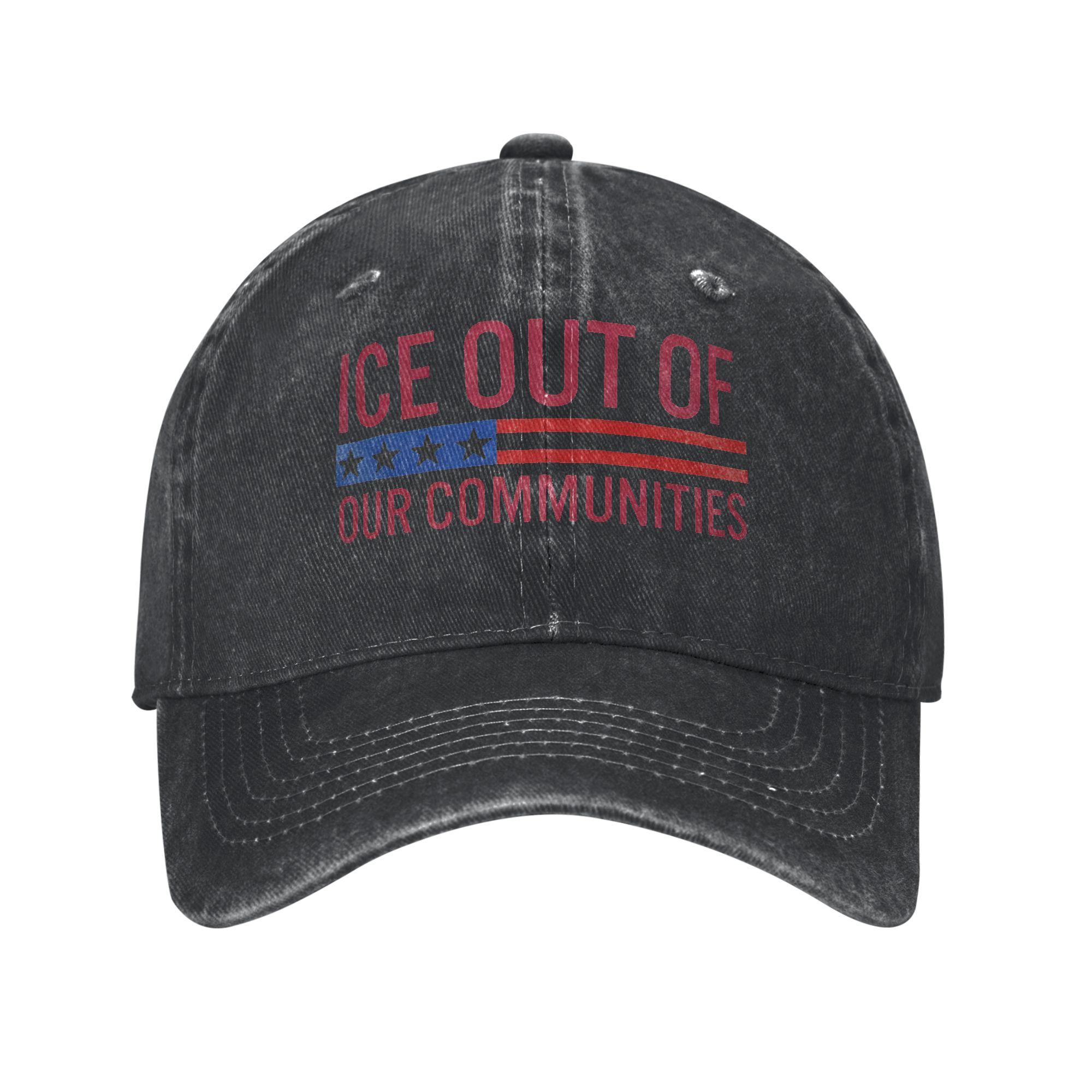 Men Women ice Out  Anti Ice Minneapolis Abolish Ice Caps Wear Baseball Cap Vintage  Trucker Hats Adjustable One Size