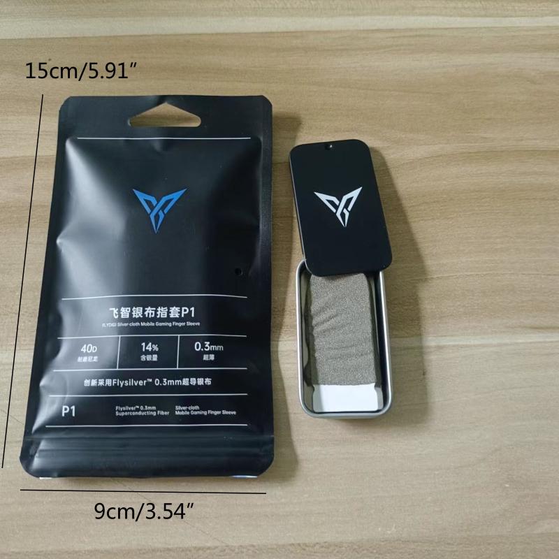 Flydigi Silver P1 Schweißfeste Fingerhülle für Mobiltelefon, Tablet, PUBG, Spiel-Touchscreen, Empfindlichkeit des Bildschirms, ultradünner Finger