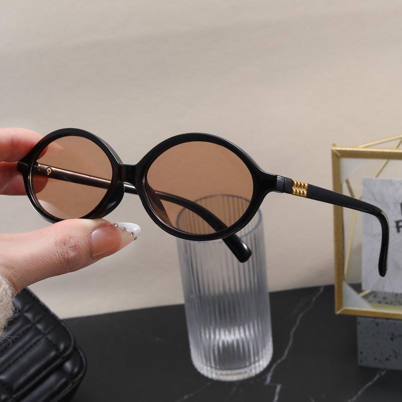 Oval Shape Sunglasses Women Korean Style UV Protection Sun Glasses Men Campus Style Students Sunglass