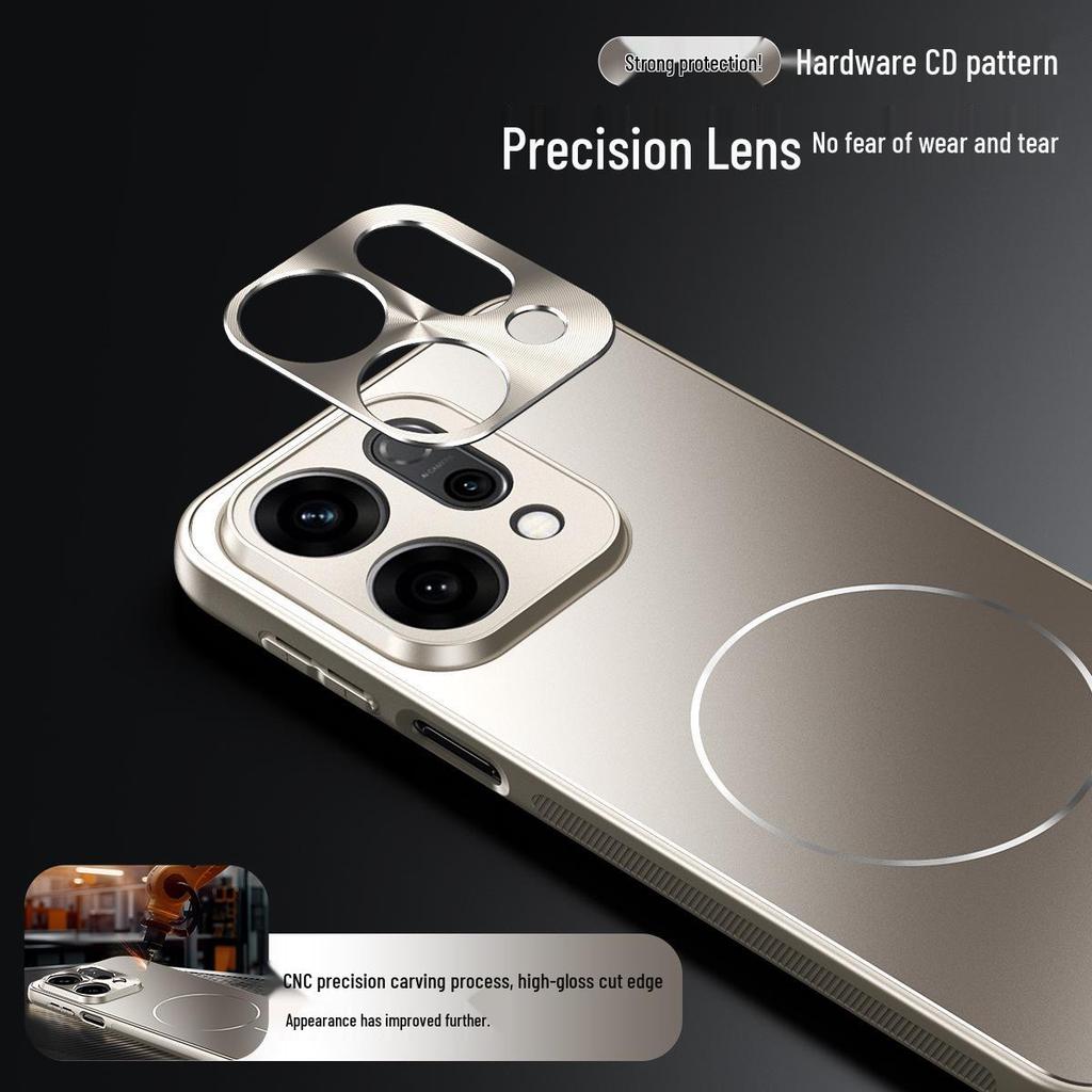 Oppo Reno14/Reno14 Pro Pełne Pokrycie Etui Anty-Upadkowe z Ochroną Obiektywu i Kompatybilnością z Bezprzewodowym Ładowaniem Samochodowym