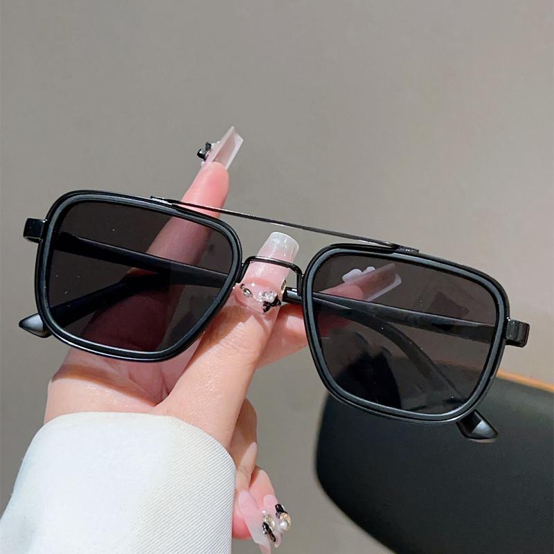 KAMMPT Vintage Square Sunglasses Men 2026 New Fashion Double Bridge Gradient Decor Shades Women Luxury Brand Design Sun Glasses