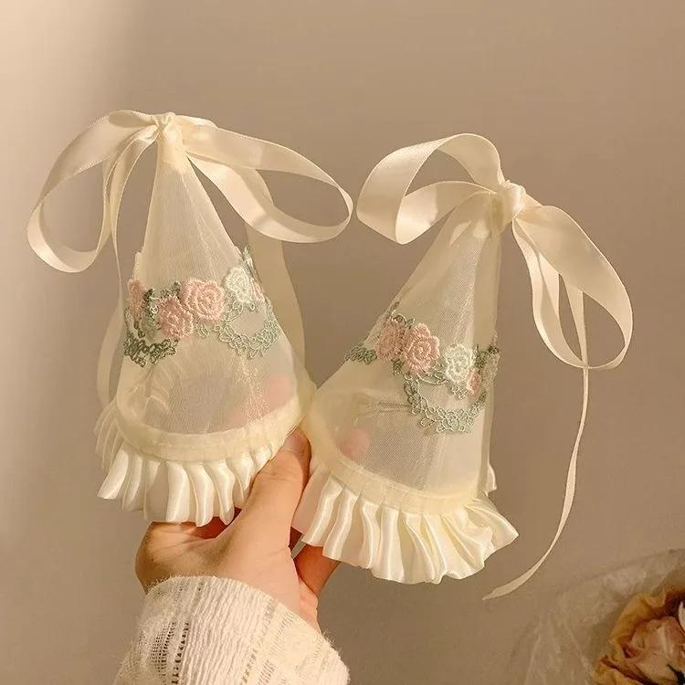 1PC Flower Butterfly Knot Mesh Ribbon Headband Lace Girl Baby Princess Hat Birthday Gift Party Headdress Hair Accessories Adult