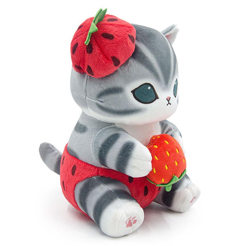 Official Shark Cat Plush Toy, Set of Fruit & Shark Series, 25cm Soft Stuffed Animals Dolls, Cute Plush Toys Gift