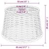 VidaXL White Lampshade Ø45x28 Cm Wicker 364386