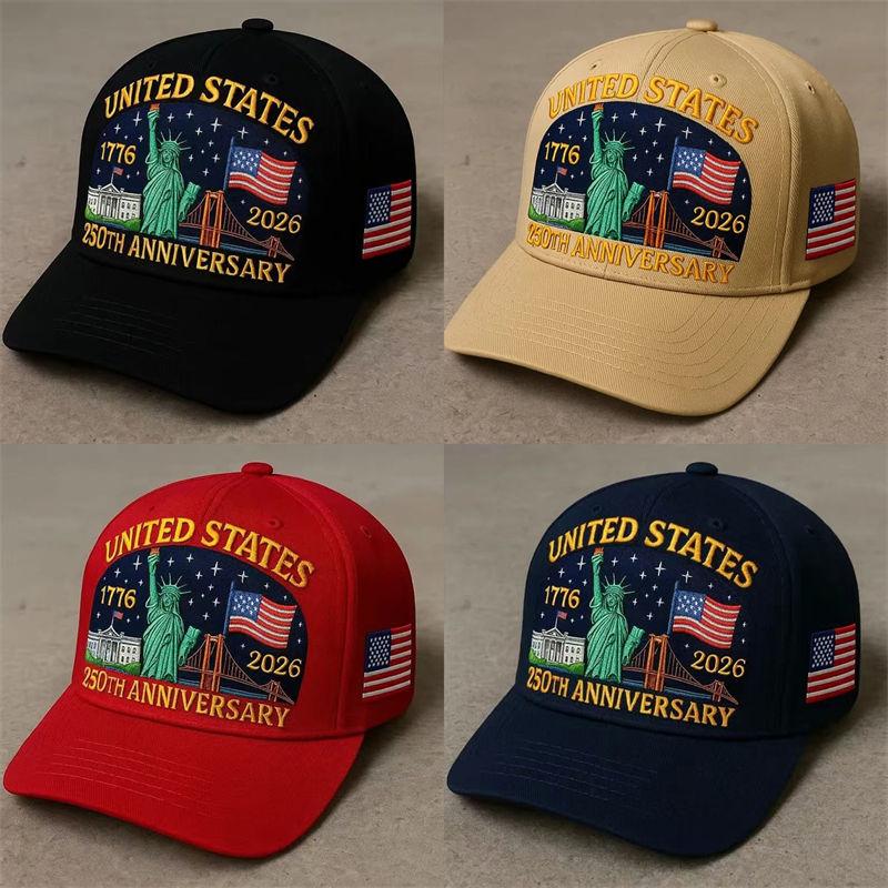 250th Anniversary of America Baseball Cap Statue of Liberty US Hat 1776-2026 Outdoor Casual Caps for Men Women GZW