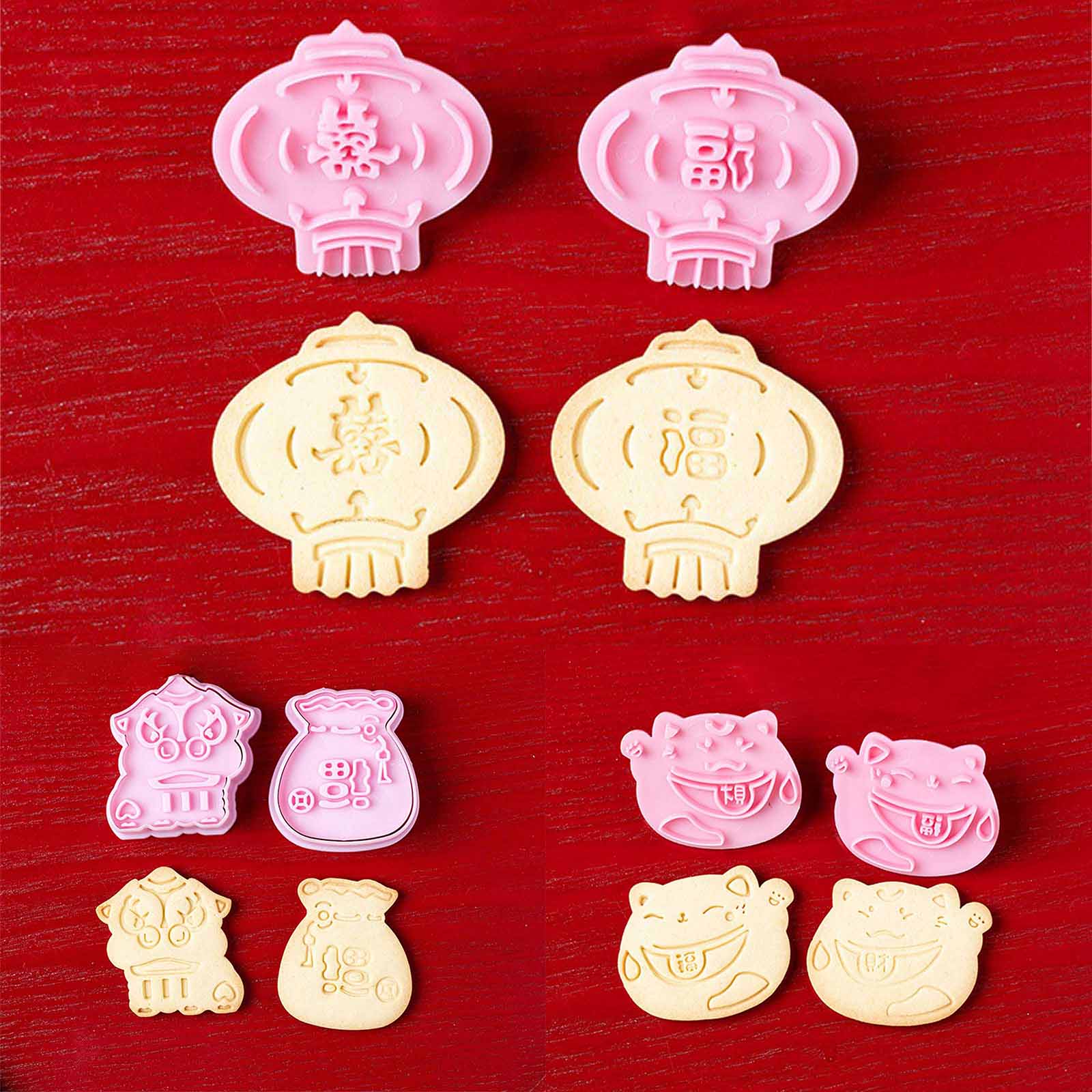 

2 шт. Пластиковые формы для печенья, форма для резки, самодельная форма для выпечки печенья, принадлежности для выпечки на весенний фестиваль T2