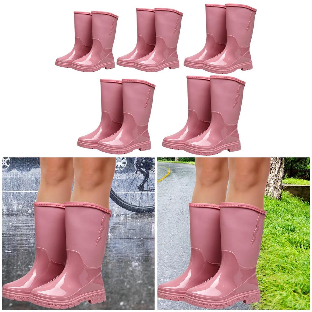 Rain Boots for Women Garden Shoes Waterproof Trendy Footwear Portable Anti Slip Rainboots