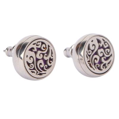 Ätherisches Öl Ohrstecker Mode Tragbar Runde Form Mini Aromatherapie Ohrstecker für Damen Typ