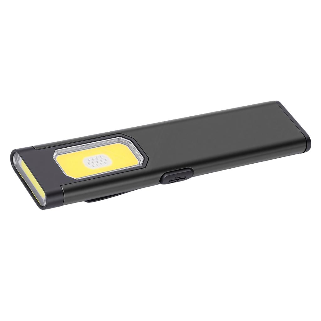 Magnetic EDC Flashlight Waterproofing 5 Gears Lighting Adjustable Portable Flat Pocket Flashlight for Camping Black