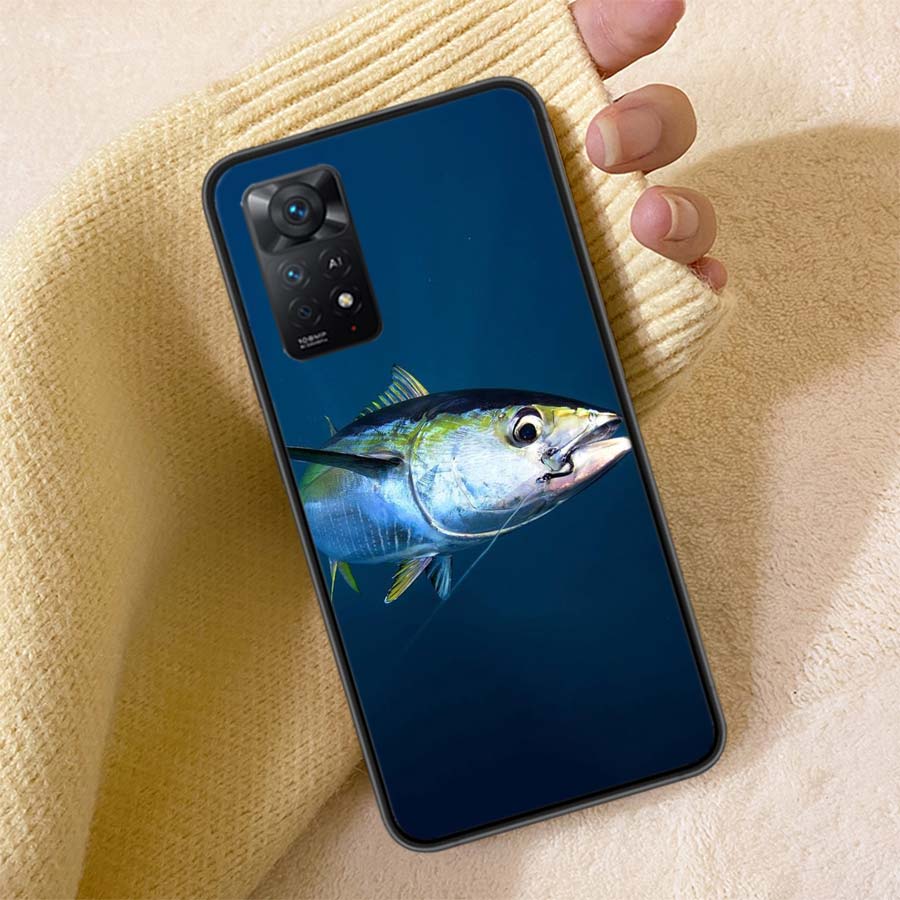 Ocean Sports Fishing for Tuna Phone Case For Redmi Note 13 14 15 Pro Plus 12 13C 12C 15C 9 10 10C 9T 9C 9A TPU Soft Cover Clear