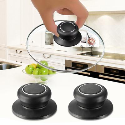 2 pezzi Set di manopole per coperchi di pentole Universali Manopola di ricambio per coperchio di pentole universale per casseruola Coperchio di pentole in vetro Resistente al calore Impugnatura antiscivolo Facile installazione
