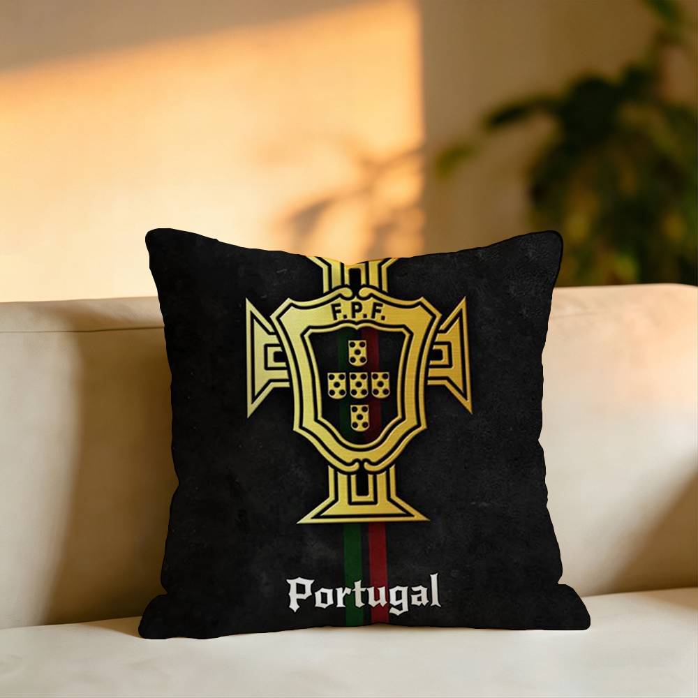 Portugal The Quinas Flag Square DoubleSided printed Pillow Case Bedroom Bedside Pillow Sofa Cushion Cover