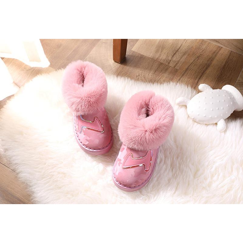 Winter Warm Cotton Shoes for Boys and Girls, Snow Boots for Girls
