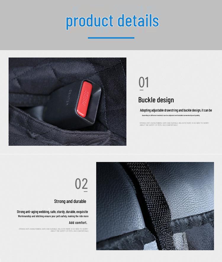 Waterproof Pet Car Seat Cover for Medium to Large Dogs – Dirt-Proof and Ideal for Back Seats.