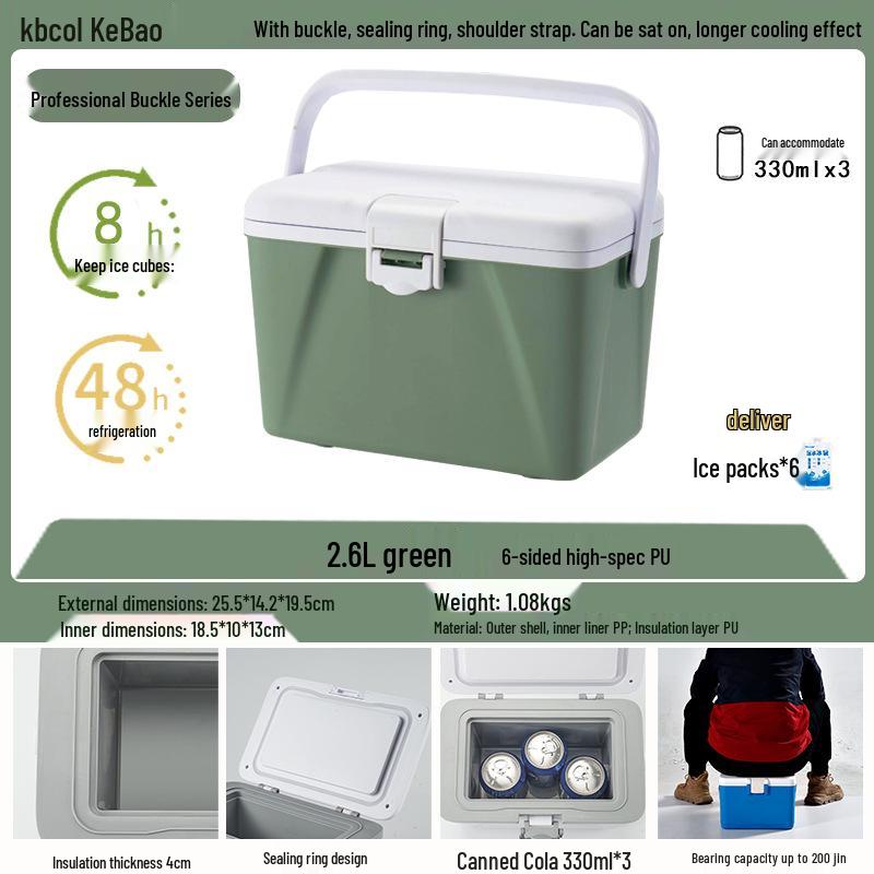 Kebao KBCool Insulated Ice Box Cooler for Camping, Ice Cream, Breast Milk & Fishing