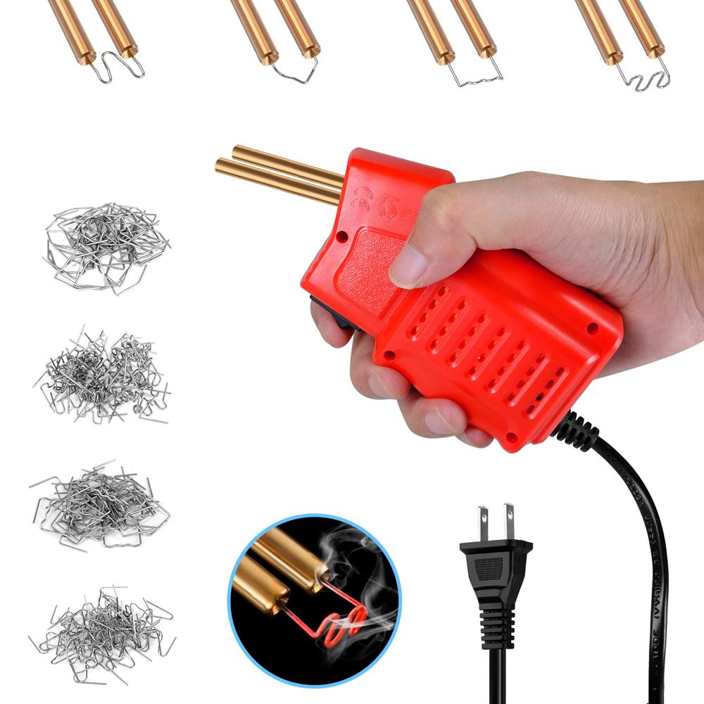 Handheld Plastics Welding Machine Portable Car Panel Crack Repairs Kit Thermal Cutting Hot Stapler