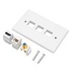 HD Multimedia Interface Wall Plate Multifunction CAT6 TV F Head 3 Port Ethernet Wall Plate for HDTVs