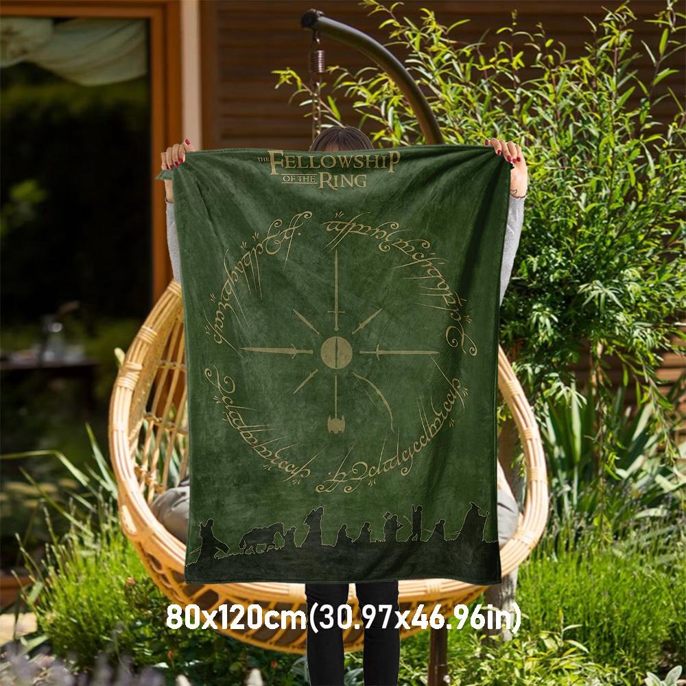1pc Fellowship of the Ring  - Throw Blanket, Soft, Flannel Blankets, Living Room,  All Seasons Use-1021082 80x120cm