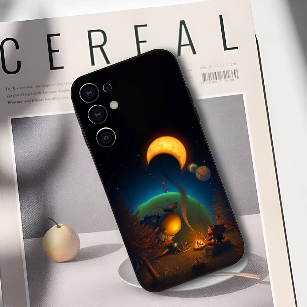 Soft Black Phone Case for Samsung Adventure Game O-Outer W-Wilds Compatible with S25 S24 S21 S22 S23 S30 Ultra S20 plus Fe Lite