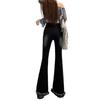 Women's Autumn Retro High-Waisted Micro-Flare Jeans - Plus Size Slimming Horseshoe Design