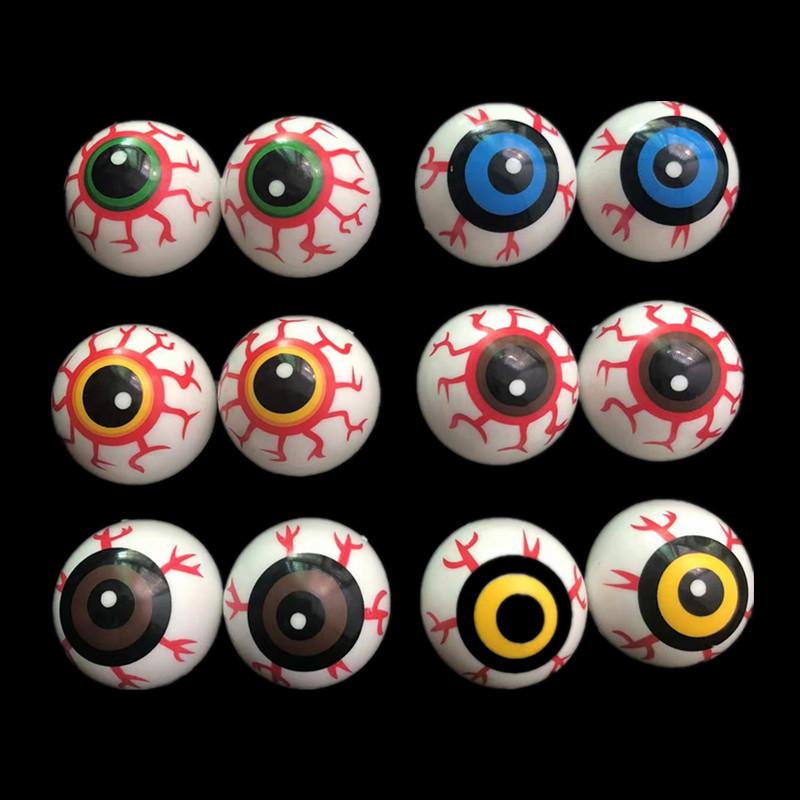 10Pcs 2.3Cm Funny Half Round Eyeballs Halloween Simulation Props Decoration Children'S Horror Scary Trick Treat Prank Toys