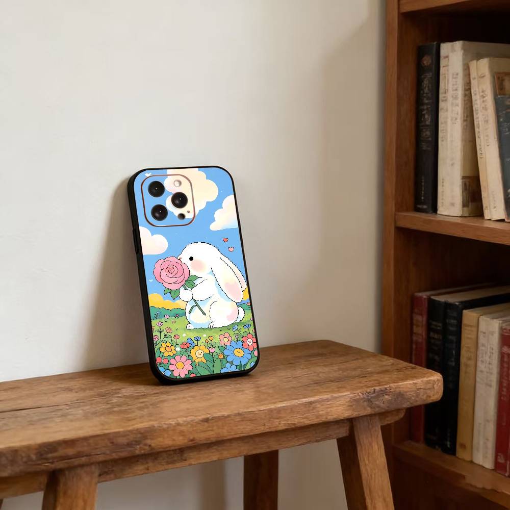 Bunny Kawaii Phone Case For iPhone17,16,15,14,13,12,11 Plus,Pro Magnetic For Magsafe Wireless Charging