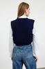 Women's Fashion Stylish Sweater Stone Crop V-Neck Knitwear Sweater