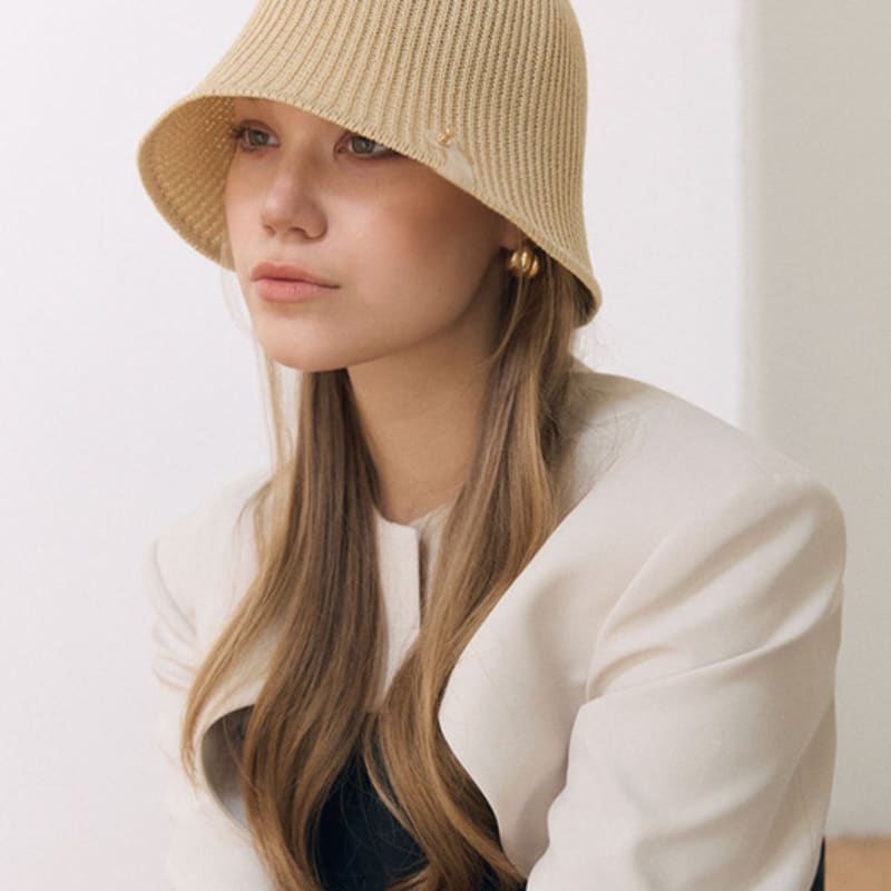 

ACCLET Dense Stripe pattern hat H029BE beige