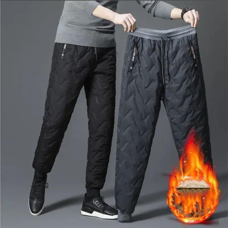 

Зимние теплые брюки из овечьей шерсти, утолщенные, мужские, свободные, флисовые, повседневные, длинные, ветрозащитные, водонепроницаемые, термобрюки S серый