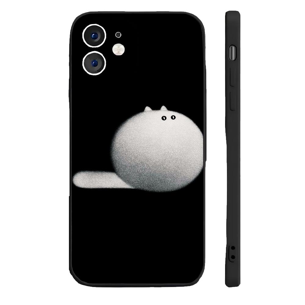 Puffer Cat, Coal Cat, Anorexia Cat 1 Phone Case Silicone Soft For IPhone 16 15 14 13 12 11 Plus Pro Max Plus