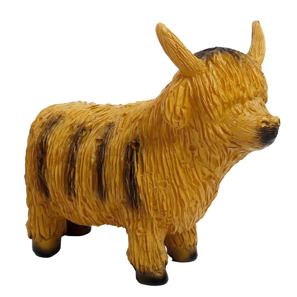 

Lighted Highland Cow Statue Resin Animal Sculpture LED Lights Rustic Light-up Highland Cow Figurine For Indoor Garden Decoration