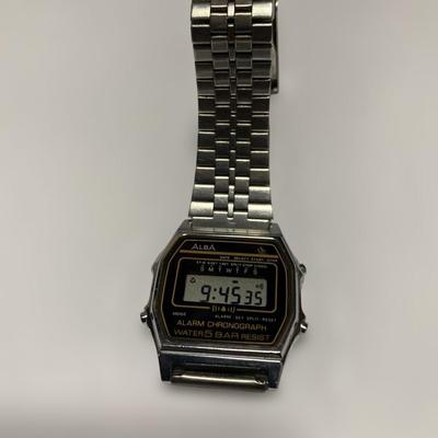 Used ALBA ALARM CHRONOGRAPH Digital Watch