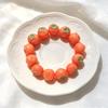 3D Simulation Fruit Beaded Bracelet Resin Pear Charms Adjustable Chain For Teen Girls Daily Party Wear Jewelry Accessories