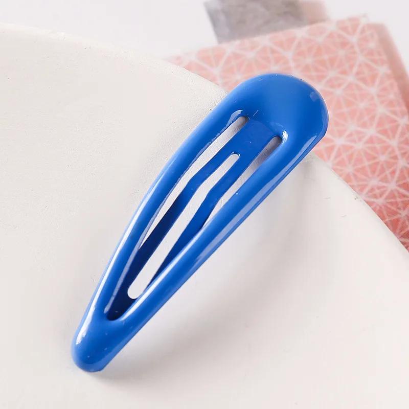 10PCS 5cm Women Girls Cute Colorful Waterdrop Shape Hairpins Sweet Hair Clips Barrettes Slid Clip Fashion Hair Accessories