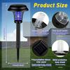 4Pcs Solar Bug Zapper Waterproof Mosquito Killer and Lighting Repellent Lamp for Indoor Outdoor Use Garden Patio Purple and White Light(Plastic,Black)