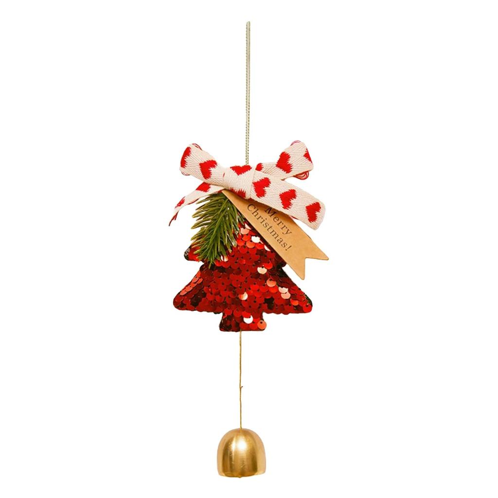 Christmas Tree Bell Pendant, Plush Christmas Tree Pendant, Suitable For Christmas Party And Holiday Decoration
