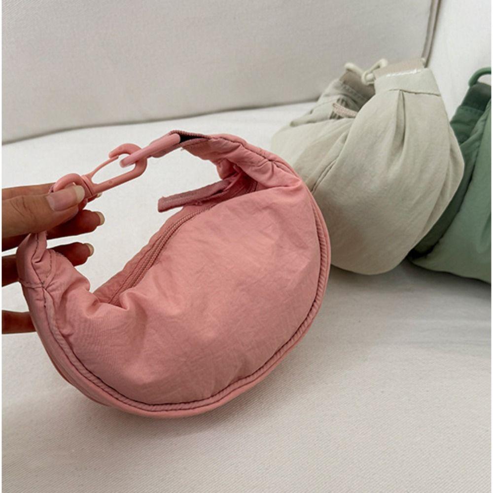 Lightweight Mini Dumpling Bag Korean Style Oxford Cloth Shoulder Bag Nylon Crossbody Bag Girls
