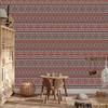 Wallpaper Ethnic Pattern Red and Brown 50x1000