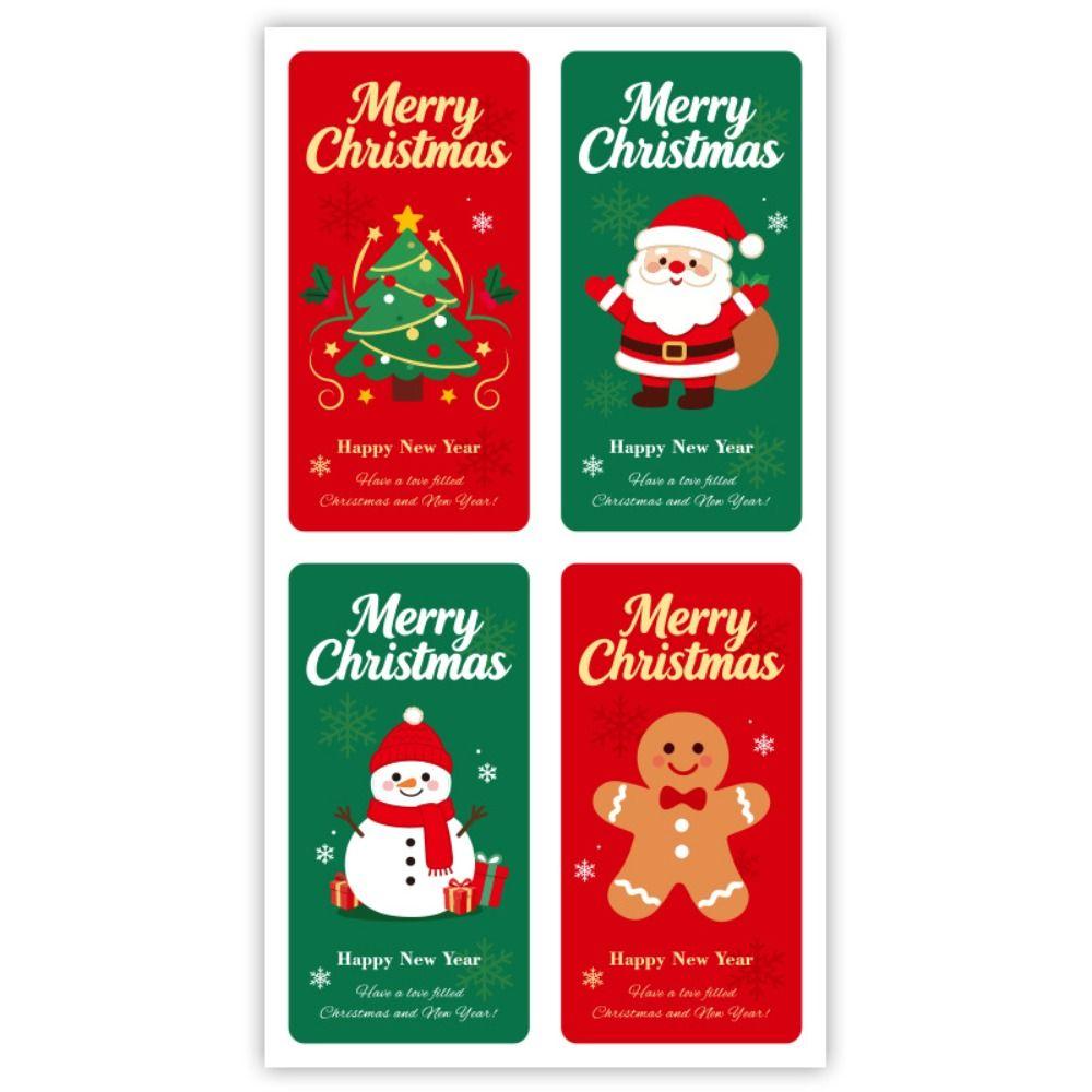 100Pcs Self-Adhesive Handicraft Labels Christmas Baking Sealing Stickers Gift Wrapping