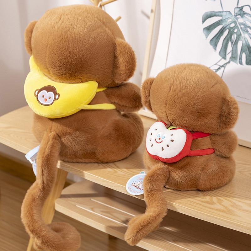 Monkey Cuddly Endearing Stuffed Animal With Long Fur Perfect For Kids Toy Plush