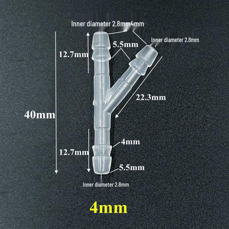 Plastic Y-Type Three-Way Barb Hose Connector Water Splitter Standard Model