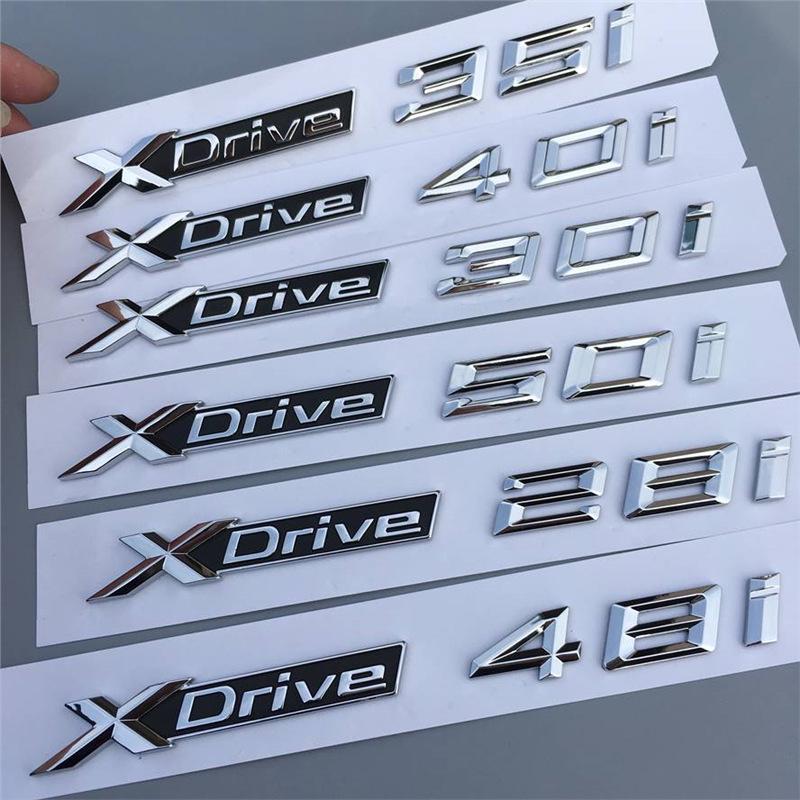 BMW Xdrive35I Fender X3/X1/X5/X6 40i/28 Car Side & Tail Emblem Sticker Set