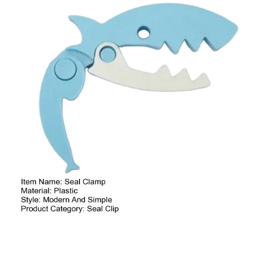 Shark Seal Clamp Portable Bag Clips Sealer Moisture-Proof Kitchen Storage Tool for Snacks Cosmetics Travel