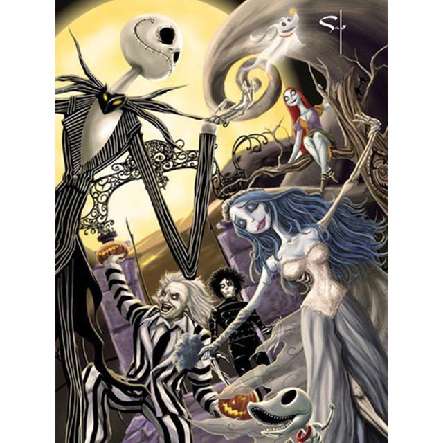 Full Square Diamond Painting Portrait Colorful Animal Diamond Embroidery Wolf Owl Panther Picture of Rhinestones Stitch Cross Christmas Decoration