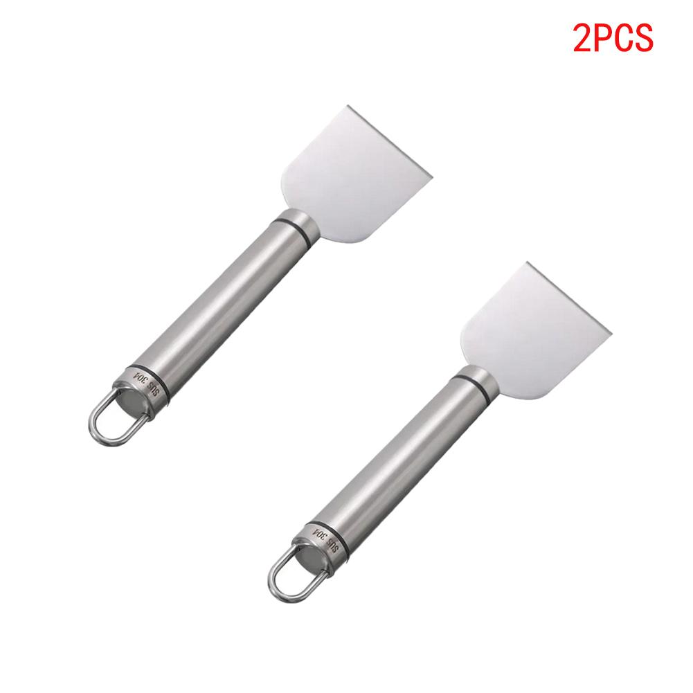 1/2PCS Stainless Steel Scraper Multifunctional Cleaning Scraper for Refrigerator Kitchen Removing Stains Adhesives from Floors