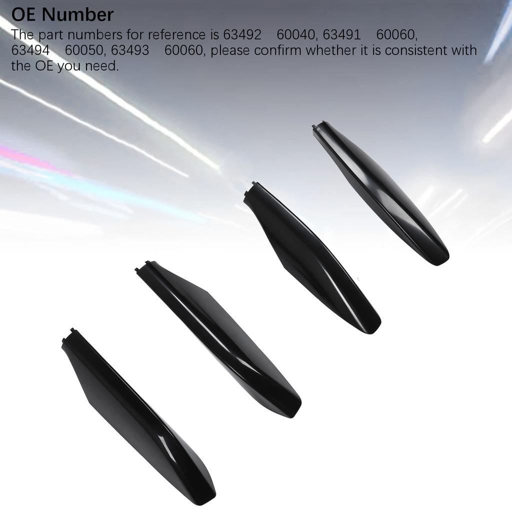 Roof Rack Rails End Cap 63492‑60040 Colorfast Roof Cargo Rack End Shell Protection Trim for GX470 2003‑2009 Glossy Black