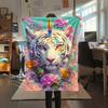 1 Manta de Franela con Estampado de Dibujos Animados, Alta Calidad, Cómoda para Todas las Estaciones, Decoración del Hogar, Calidez y Confort, Perfecta para Regalo de Navidad o Cumpleaños